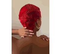 WSJIJY Impression sur Toile Fashion Girls Hairstyle Hair Salon Posters and Prints Canvas Printing Modern Wall Art Picture for Barber Shop Home Decor 21X30Cm No Frame