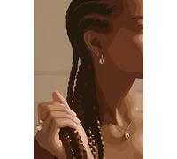 WSJIJY Impression sur Toile Fashion Girls Hairstyle Hair Salon Posters and Prints Canvas Printing Modern Wall Art Picture for Barber Shop Home Decor 70X100Cm No Frame