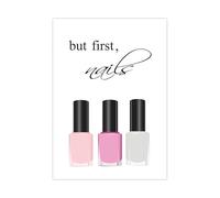 WSJIJY Impression sur Toile Impressions De Vernis À Ongles, Illustration De Maquillage, Décoration De Salle De Bain, Décoration De Salle De Bain, Cadeau De Manucure, Décoration Murale, Peinture sur T