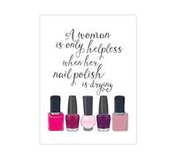WSJIJY Impression sur Toile Impressions De Vernis À Ongles, Illustration De Maquillage, Décoration De Salle De Bain, Décoration De Salle De Bain, Cadeau De Manucure, Décoration Murale, Peinture sur T