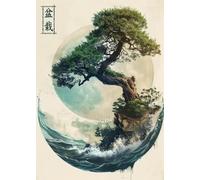 WSJIJY Impression sur Toile Japon Paysage Samouraï Geisha Bonsaï Torii Porte Sakura Art Affiche Toile Peinture Impressions Murales Photo pour Chambre Décoration Intérieure 30X45Cm San