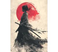 WSJIJY Impression sur Toile Japon Paysage Samouraï Geisha Bonsaï Torii Porte Sakura Art Affiche Toile Peinture Impressions Murales Photo pour Chambre Décoration Intérieure 30X45Cm San