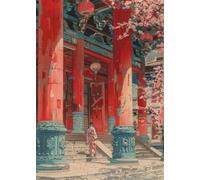 WSJIJY Impression sur Toile Japon Paysage Samouraï Geisha Bonsaï Torii Porte Sakura Art Affiche Toile Peinture Impressions Murales Photo pour Chambre Décoration Intérieure 21X30Cm San