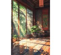 WSJIJY Impression sur Toile Japon Paysage Samouraï Geisha Bonsaï Torii Porte Sakura Art Affiche Toile Peinture Impressions Murales Photo pour Chambre Décoration Intérieure 21X30Cm San