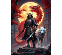 WSJIJY Impression sur Toile Japonais Samouraï Classique Guerrier Rouge Soleil Affiches Impressions Peinture sur Toile Art Mural Photo Salon Décoration Intérieure 70X100Cm sans Cadre
