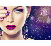 WSJIJY Impression sur Toile Mode Maquillage des Yeux Formes D'Ongles Salon De Beauté Affiches Impressions Toile Peinture Mur Art Photos Cadeaux Salon Salon Barber Shop Décoration D'Intérieur 70X100Cm