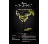 WSJIJY Impression sur Toile Moderne Minimaliste Cocktail Whisky Mojito Boissons Mode Affiche Toile Peintures Art Mural Photos Bar Club Décoration Intérieure 45X60Cm sans Cadre