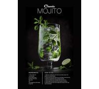 WSJIJY Impression sur Toile Moderne Minimaliste Cocktail Whisky Mojito Boissons Mode Affiche Toile Peintures Art Mural Photos Bar Club Décoration D’Intérieur 30X45Cm sans Cadre