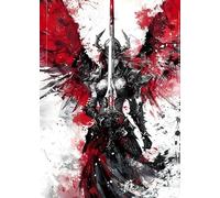 WSJIJY Impression sur Toile Mythologie Nordique Guerre Guerrier Bête Divine Impressions Affiches Vintage Maison Salon Décor Esthétique Art Mural Toile Peinture 45X60Cm sans Cadre