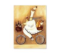 WSJIJY Impression sur Toile Peinture sur Toile De Chef Cuisinier Rétro, Affiches Françaises, Impression HD, Images De Cuisine, Restaurant, Décoration Murale, 50 X 70 Cm, sans Cadre