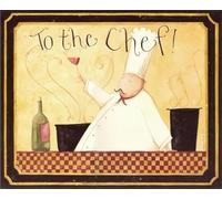 WSJIJY Impression sur Toile Peinture sur Toile De Chef Cuisinier Rétro, Affiches Françaises Imprimées HD, Images De Cuisine, Restaurant, Décoration Murale pour La Maison, 45 X 60 Cm, sans Cadre
