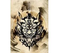 WSJIJY Impression sur Toile Peinture sur Toile Murale Représentant Un Personnage De Samouraï Japonais Affiches Et Impressions Décoration D'Intérieur pour Salon Chambre À
