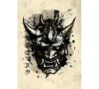 WSJIJY Impression sur Toile Peinture sur Toile Murale Représentant Un Personnage De Samouraï Japonais Affiches Et Impressions Décoration D'Intérieur pour Salon Chambre À