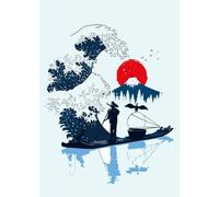 WSJIJY Impression sur Toile Peintures sur Toile Japonaises De Voyage À Tokyo, Geishas, Art Mural Vintage, Impressions De Paysages, Affiches pour Décoration De Salon, 70 X 100 Cm, sans Cadre