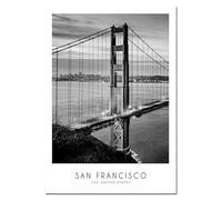 WSJIJY Impression sur Toile Peintures sur Toile Noir Et Blanc, Paysage Urbain du Monde, Londres, Paris, New York, Affiches Et Impressions, Art Mural, Décoration D'Intérieur, 50 X 70 Cm, sans Cadre