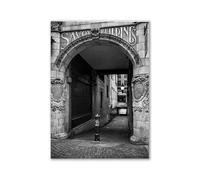 WSJIJY Impression sur Toile Photographie Moderne en Noir Et Blanc, Romantique, Europe, France, Villes Allemandes, Paysage, Affiche Imprimée, Art Mural, Toile, 50 X 70 Cm, sans Cadre
