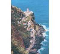 WSJIJY Impression sur Toile Plage Voile Palmier Ville Vue De La Mer Affiches Impressions Peinture sur Toile Art Mural Photo Salon Décoration Intérieure 60X90Cm sans Cadre