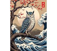 WSJIJY Impression sur Toile Retro Japanese Great Wave of Animals Capybara Koi Kraken Cartoon Poster Canvas Painting Wall Art Pictures Home Interior Decor 70X100Cm No Frame