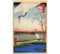 WSJIJY Impression sur Toile Rétro Japonais Oiseau Paon Fuji Montagne Affiches Impressions Peinture sur Toile Art Mural Photo Salon Décoration Intérieure 15X20Cm sans Cadre
