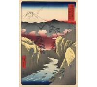 WSJIJY Impression sur Toile Rétro Japonais Oiseau Paon Fuji Montagne Affiches Impressions Peinture sur Toile Art Mural Photo Salon Décoration Intérieure 15X20Cm sans Cadre