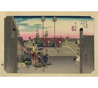WSJIJY Impression sur Toile Rétro Japonais Oiseau Paon Fuji Montagne Affiches Impressions Peinture sur Toile Art Mural Photo Salon Décoration Intérieure 15X20Cm sans Cadre