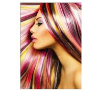 WSJIJY Impression sur Toile Salon De Coiffure Modèle Affiche Coiffeur Barbershop Impressions Peinture sur Toile Art Mural Photos Salon De Coiffure Spa Décor 50X70Cm Aucun Cadre
