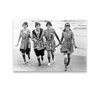 WSJIJY Impression sur Toile Vintage Beach Witch Surf Boy Canvas Wall Art Noir Blanc Rétro Poster pour Salon Chambre Ou Décoration D’Intérieur Impression HD Classique 70X100Cm sans Cad
