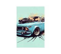 WSJIJY Impression sur Toile Voiture De Sport Vintage M3 E30 E46 Bande Dessinée Affiche Luxe Racing Aquarelle Toile Peinture Noir Blanc Supercar Art Mural Salle Décor 50X70Cm sans Cadre