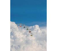 WSJIJY Impression sur Toile Whimsical Abstract Modern Wall Art People Live on The Cloud Canvas Painting Poster Print Dorm Apartment Home Decoration 70X100Cm No Frame