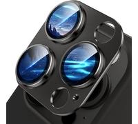 WSKEN Caméra Objectifs Protecteur pour iPhone 15 Pro/iPhone 15 Pro Max Verre Trempé Individuelle Métal Bague Anti-Rayures D'écran 9H Film Protection de lentill pour appareil photo Bague en