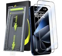 WSKEN iPhone 17 Pro Max en verre blindé - [Dépoussiérage automatique] 9H + verre de sécurité militaire incassable, protecteur d'écran anti-traces de doigts, anti-bulles, presque
