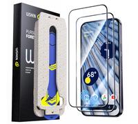 WSKEN Pour Google Pixel 11 Pro XL en verre blindé [convient aux empreintes | Film de protection d'écran en verre de sécurité militaire 9H + couverture complète, anti-traces de doigts, 0 bulles