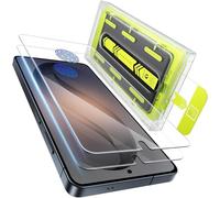 WSKEN pour Samsung Galaxy S26 Ultra en verre blindé - [Convient aux empreintes digitales] 9H+ Indestructible Verre de sécurité militaire Couverture complète Presque invisible Film de protection