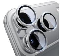 WSKEN Protection d'écran pour objectif de caméra pour 17 Pro/17 Pro Max - [Conservez l'enregistrement original] Ultra HD 9H incassable en verre trempé avec anneau métallique, anti-traces de doigts