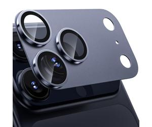 WSKEN Protection d'objectif d'appareil photo pour iPhone 17 Pro Max - Plaque en métal mat de qualité militaire incassable 9H, anti-empreintes digitales, résistant aux rayures, compatible avec les