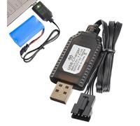 WsKingWA Câble de charge USB 7,4 V universel Lipo Chargeur de batterie RC durable avec connecteur SM-4 broches pour jouets télécommandés, batteries rechargeables avec protection de la batterie