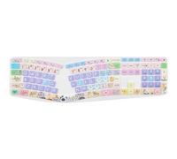 WSLUCKO Housse de clavier en silicone compatible avec clavier ergonomique sans fil Logitech Ergo K860, disposition américaine, accessoires Logitech K860, chat mignon