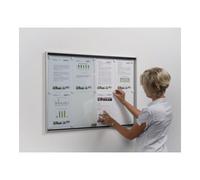 WSM Vitrine de porte coulissante 16 x DIN A4 B955xH950mm cadre rectangulaire p. l'in Quantité:1