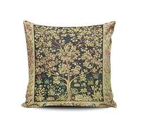 WSMBDXHJ William Morris Housse de Coussin Motif Arbre de Vie 50 cm x 50 cm