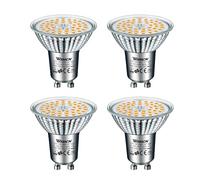 WSMCN Ampoule LED GU10 PAR16 Blanc Chaud 3000 Kelvin 10W Équivalent à 140W Lampe Halogène, Réflecteur non dimmable AC 230V Ampoules LED Spot, 1050 Lumens Angle de Faisceau 120°, Lot de 4