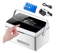 WSMYGS Boîte de réfrigérateur à insuline, boîtier de refroidissement à insuline avec alarme, boîte de refroidissement portable, température constante 2-8 ℃ pour voiture de voyage, refroidisseur d