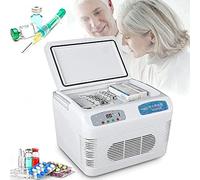 WSMYGS Réfrigérateur à insuline 12 L, glacière à insuline, affichage LED 2-8 ℃, boîtier de glacière à insuline portable, chargeur USB de voiture, refroidisseur de thermostat, refroidisseur d'insuli