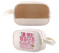 WSNANG Trousse de maquillage avec fermeture éclair pour futur docteur avec fermeture éclair, Manteau blanc Tb, Taille unique, Rétro