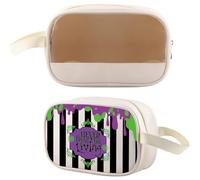 WSNANG Trousse de maquillage transparente avec fermeture éclair « Never Trust The Living », Living TB, Taille unique, Rétro