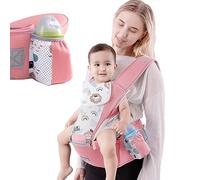 WSNDM Porte Bébé, 6 En 1 Façons De Transporter, Porte-Bébé Multifonction Avec Siège à Hanche Pour Bébé, Poches En Coton Léger, Ergonomique Avec Siège à Hanche, Taille Réglable, Max 20kg