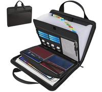 WSNDM Sac De Stockage De Fichiers, Classeur Ignifuge, Accordéon Porte Extensible Documents 13 Compartiments, Importants Ignifuge Dossier Avec Poignée, Pour Ordinateur Portable, Fichiers, Certificats