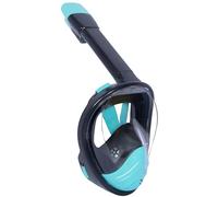Wsobue Masque de Plongée,Masque Snorkeling Plein Visage 180° Visible Snorkel Masque Support pour Caméra de Sport,Anti-Fuite Anti-Buée Adapté pour Adulte et Enfant (NoirVert S/M)