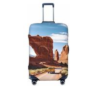 WSOIHFEC Arches National Park Entrée Housse de Bagages Imprimée Housse de Valise Élastique Lavable Anti-Rayures Bagages Housse de Protection pour Bagages de 45,7 à 81,3 cm, Noir , x-large