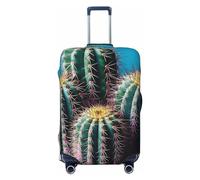 WSOIHFEC Belleza Housse de bagage élastique lavable anti-rayures Motif cactus Pour bagages de 45,7 à 81,3 cm, Noir , L