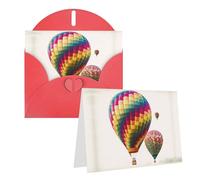 WSOIHFEC Cartes de vœux colorées en forme de montgolfière avec enveloppes, cartes vierges pour ami, carte d'anniversaire amusante, cartes de Noël pour mariage, affaires, Halloween, cadeaux de fête